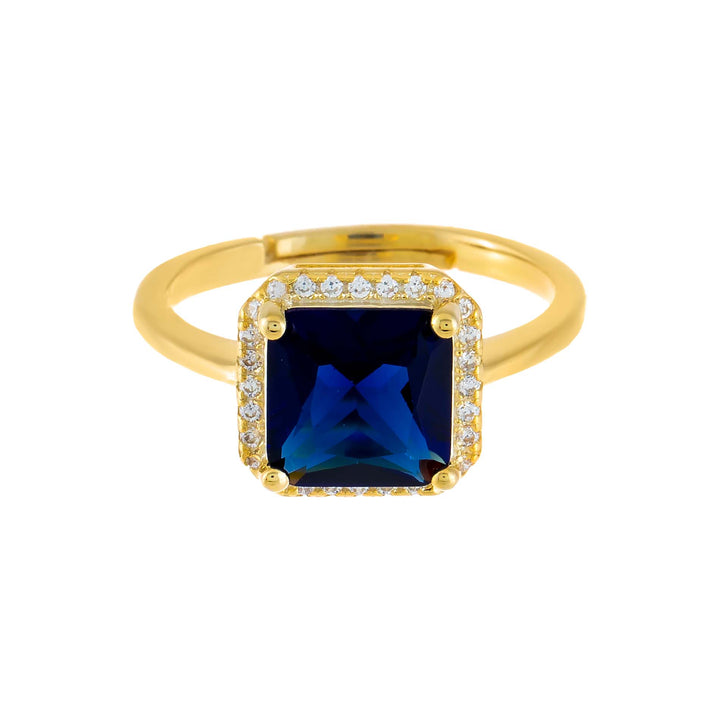  CZ Colored Illusion Square Adjustable Ring - Adina Eden's Jewels