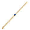  CZ Colored Baguette Chain Link Bracelet - Adina Eden's Jewels