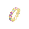 Gold / 6 Pastel Scattered Eternity Band - Adina Eden's Jewels