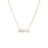 Gold Pavé Script Nameplate Chain Necklace - Adina Eden's Jewels