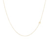 14K Gold / A Solid Initial Sideway Necklace 14K - Adina Eden's Jewels