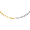 Combo Two Tone Flat Curb Necklace - Adina Eden's Jewels