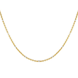 Gold Two Tone Ball Chain Necklace - Adina Eden's Jewels