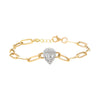  Diamond Illusion Paperclip Bracelet 14K - Adina Eden's Jewels