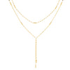 14K Gold Singapore X Mariner Link Double Chain Lariat 14K - Adina Eden's Jewels