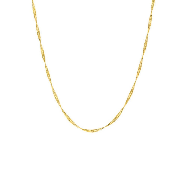 14K Gold / 16" Twist Chain Necklace 14K - Adina Eden's Jewels