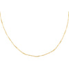 14K Gold Wide Bar x Singapore Chain Necklace 14K - Adina Eden's Jewels