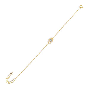  CZ Colored Evil Eye Bracelet - Adina Eden's Jewels
