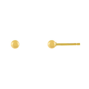 Gold / 2MM Ball Stud Earring - Adina Eden's Jewels