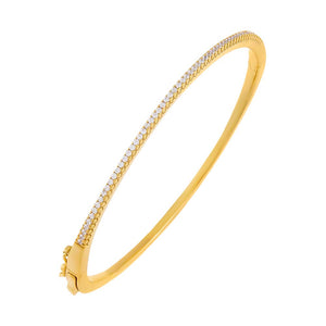Gold Pavé Bangle - Adina Eden's Jewels