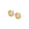 Gold / 12 MM Tiny Wide Pavé Huggie Earring - Adina Eden's Jewels