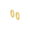 Gold / Single / 13MM Solid Chain Huggie Earring - Adina Eden's Jewels
