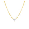 Gold Mini Heart Paper Clip Necklace - Adina Eden's Jewels