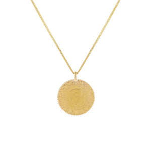 14K Gold / Small Vintage Coin Necklace 14K - Adina Eden's Jewels