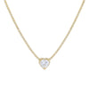 Gold CZ Colored Heart Tennis Necklace - Adina Eden's Jewels