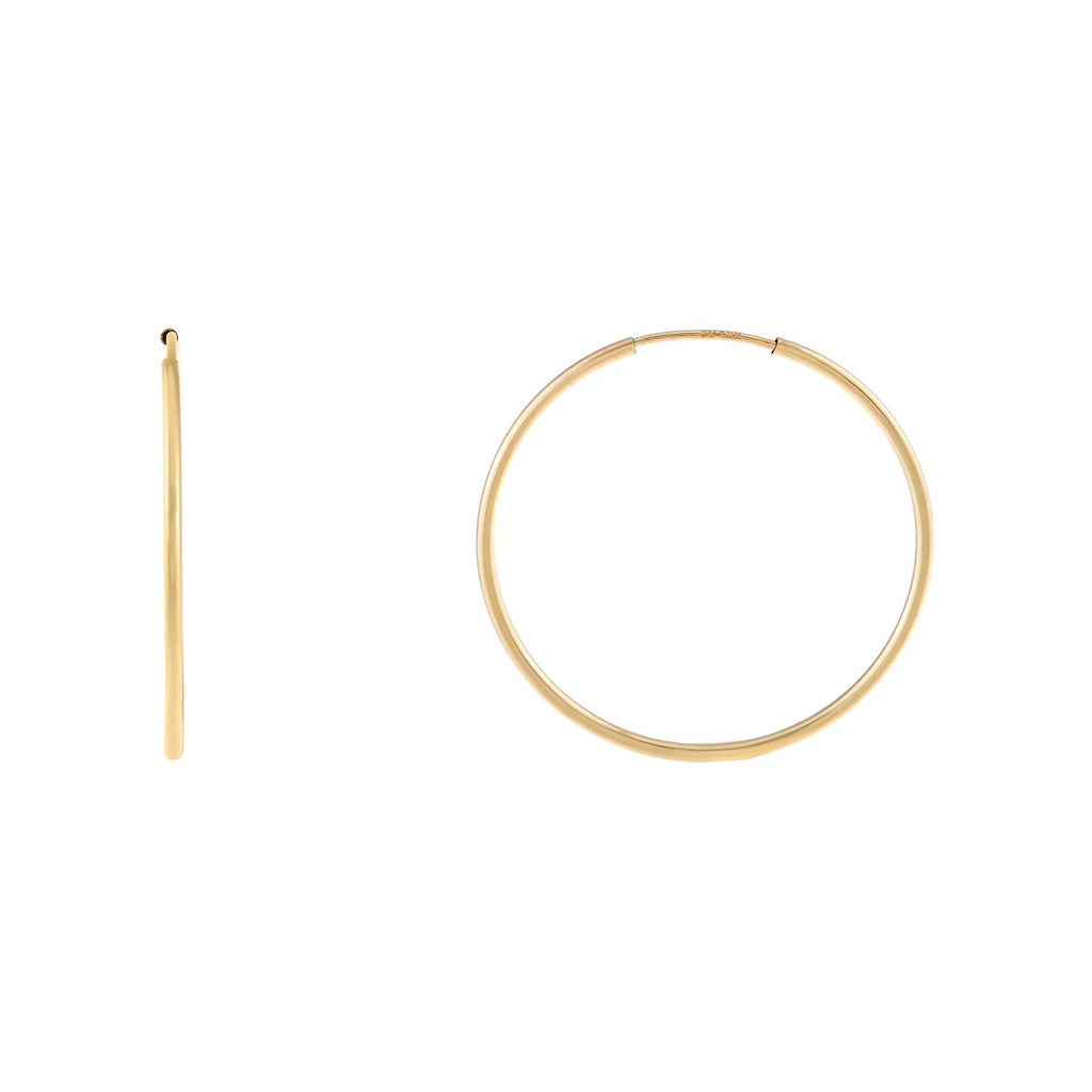 Gold / 25 MM Endless Hoop Earring - Adina Eden's Jewels