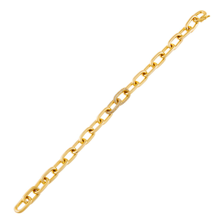 Gold Double Pavé Link Bracelet - Adina Eden's Jewels
