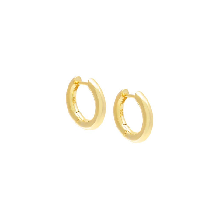 Gold Classic Round Huggie Earring - Adina Eden's Jewels