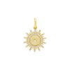 Gold / 17MM Pavé / Solid Spike Medallion Necklace Charm - Adina Eden's Jewels