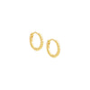 Gold / 11MM Thin Twisted Huggie Earrings - Adina Eden's Jewels