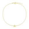 Gold / A Uppercase Initial Anklet - Adina Eden's Jewels
