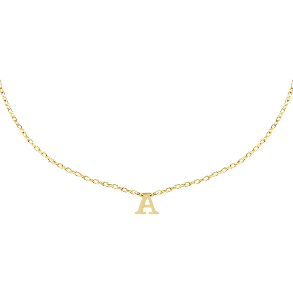 Gold / F Uppercase Initial Choker - Adina Eden's Jewels