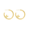  Butterfly Hollow Hoop Earring - Adina Eden's Jewels
