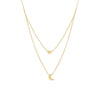 Gold Mini Celestial 2 In 1 Necklace - Adina Eden's Jewels
