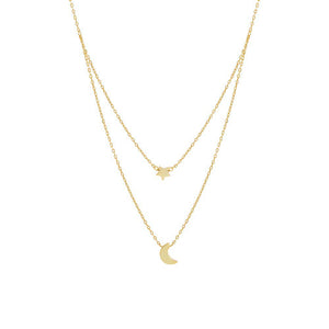 Gold Mini Celestial 2 In 1 Necklace - Adina Eden's Jewels