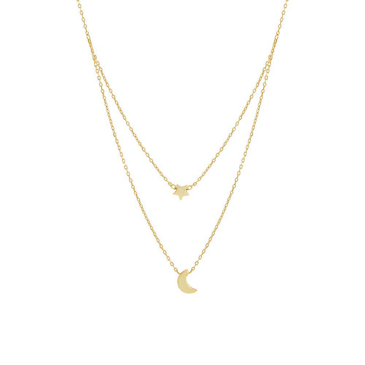 Gold Mini Celestial 2 In 1 Necklace - Adina Eden's Jewels