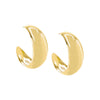Gold Solid Dome Hoop Earring - Adina Eden's Jewels