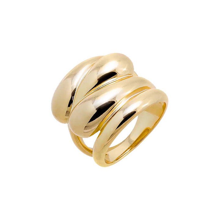 Gold / 7 Solid Multi Wrap Chunky Ring - Adina Eden's Jewels