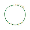 Emerald Green Solid Name Tennis Anklet - Adina Eden's Jewels