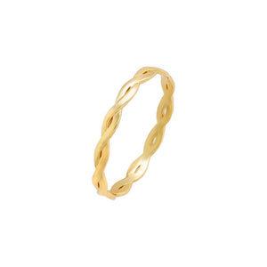 Gold / 5 Thin Braided Ring - Adina Eden's Jewels