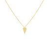 14K Gold Elongated Solid Heart Necklace 14K - Adina Eden's Jewels