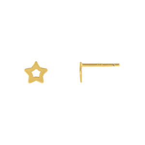 Gold Tiny Open Star Stud Earring - Adina Eden's Jewels