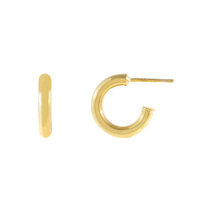 Gold Mini Thin Hollow Hoop Earring - Adina Eden's Jewels