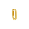 Gold / Single Solid Oval Shaped Huggie Earring - Adina Eden's Jewels