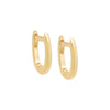 Gold / Pair / 11MM Thin Solid Huggie Earring - Adina Eden's Jewels