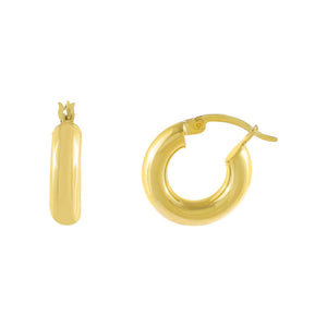 Gold Mini Tubular Hoop Earring - Adina Eden's Jewels