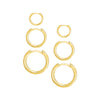 Gold Triple Hoop Earring Combo Set - Adina Eden's Jewels