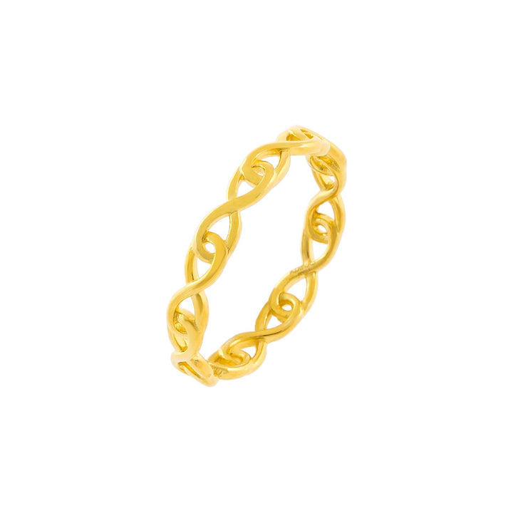 Gold / 6 Interlocked Link Ring - Adina Eden's Jewels