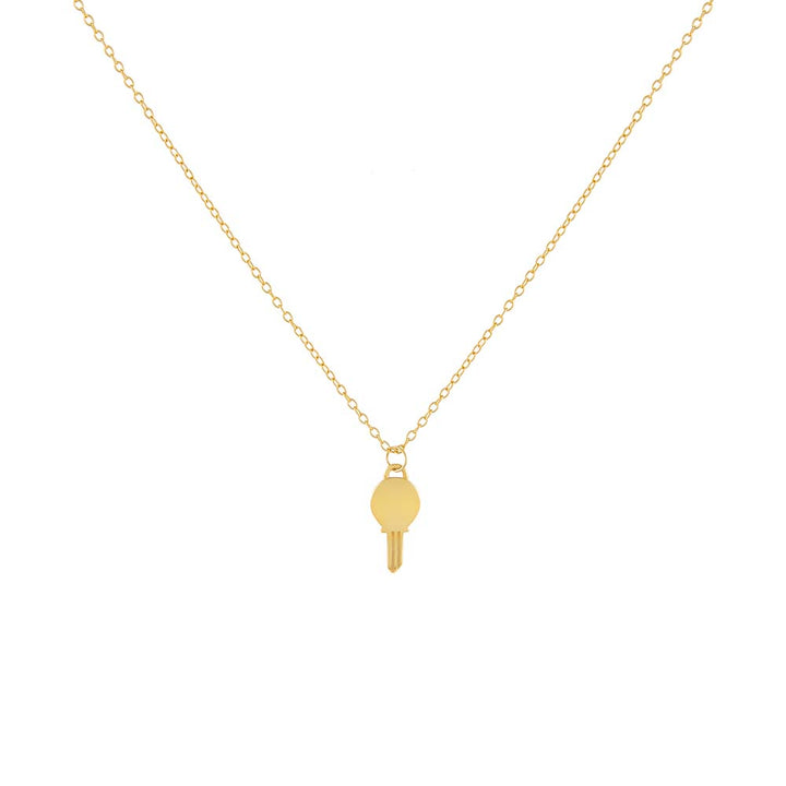 Gold Key Pendant Necklace - Adina Eden's Jewels