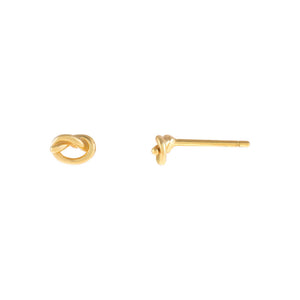 Gold Mini Love Knot Stud Earring - Adina Eden's Jewels