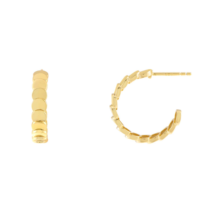 Gold Multi Disc Hoop Earring - Adina Eden's Jewels