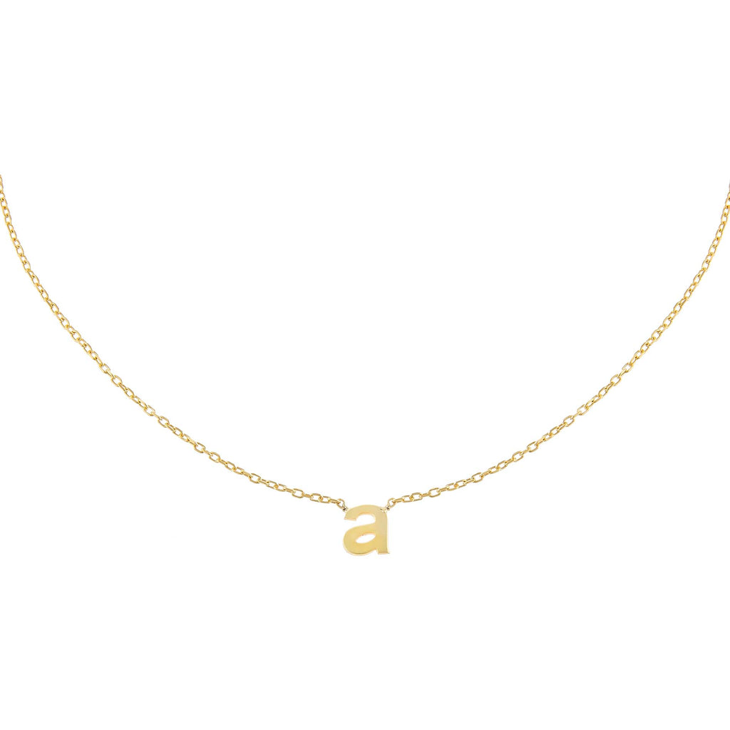 Gold / A Solid Lowercase Initial Choker - Adina Eden's Jewels