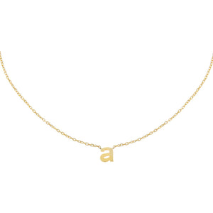 Gold / A Solid Lowercase Initial Choker - Adina Eden's Jewels