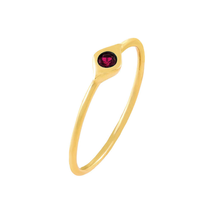 Magenta / 7 Mini Evil Eye Ring - Adina Eden's Jewels