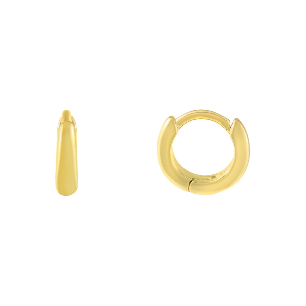 Gold Tube Huggie Earring - Adina Eden's Jewels