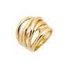 Gold / 7 Solid Multi Strand Chunky Ring - Adina Eden's Jewels